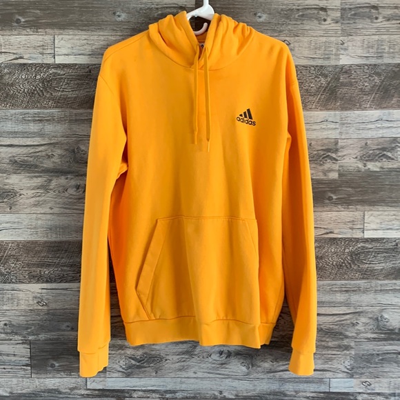 adidas Shirts Adidas Mens Yellow Hoodie Poshmark